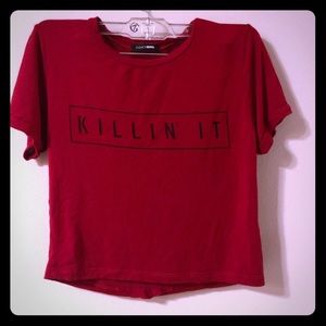“Killin it” crop top